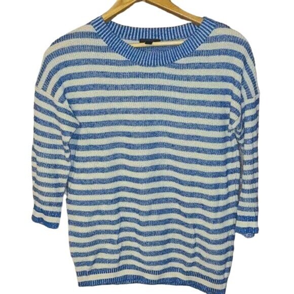 J. CREW XS Striped Preppy Pullover Knit Sweater - Picture 1 of 4